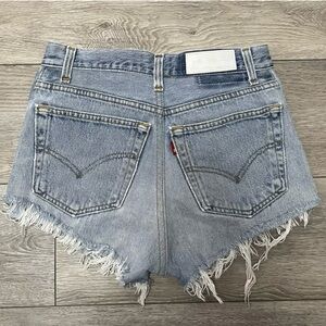 RE/DONE Levi’s 501 THE HIGH RISE Distressed Cut Off Button Fly Jean Shorts 25